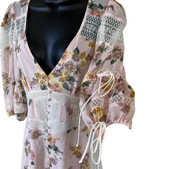 For Love & Lemons Isadora Mini Dress in Blush - Picture 5 of 16